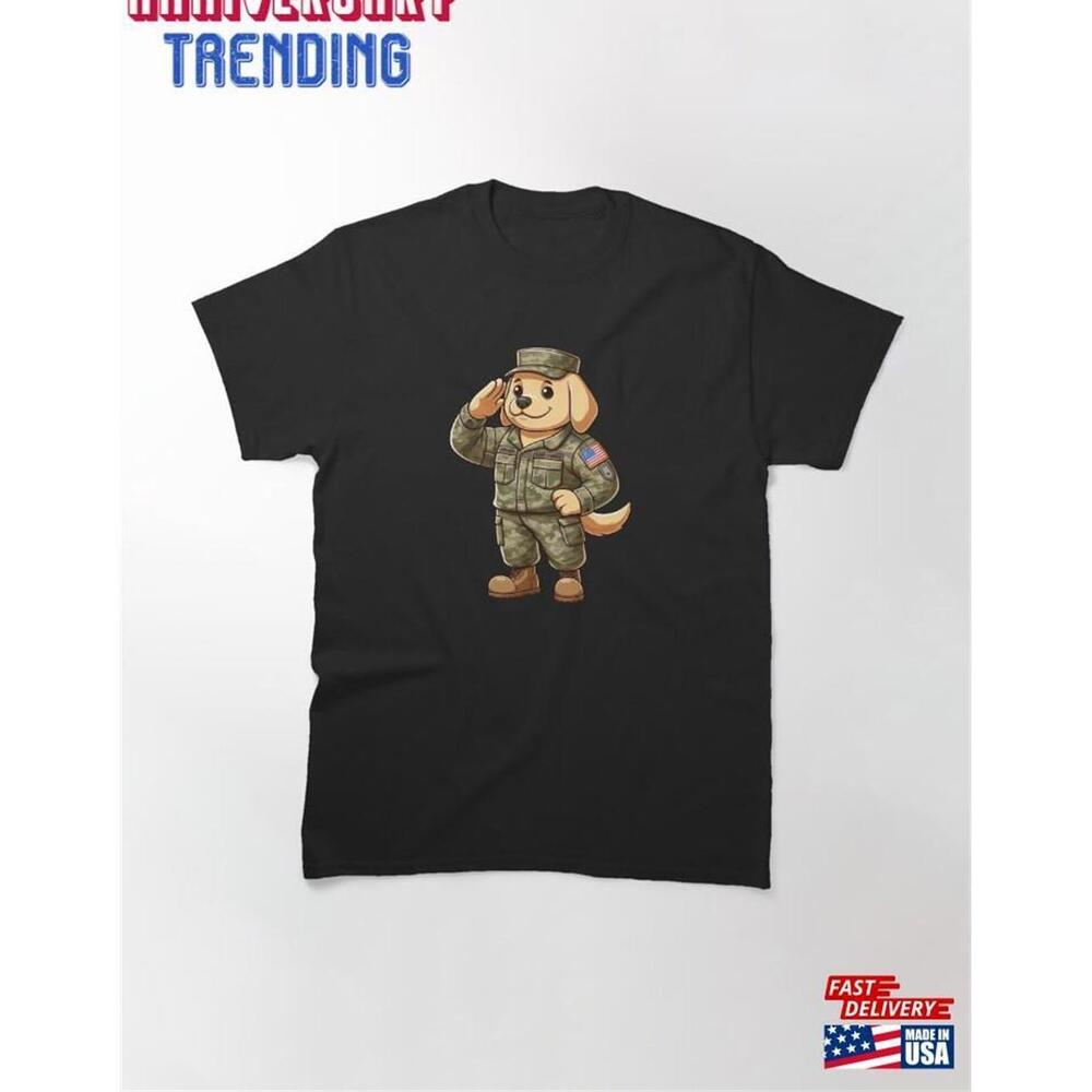 Labrador Retriever Dog Army Classic Tshirt